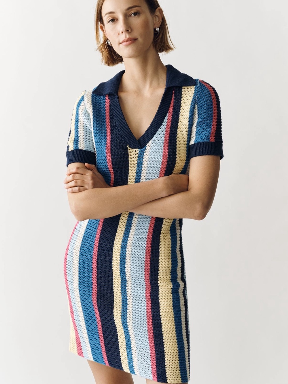 NWT Anthropologie Maeve Multicolor Striped Knit Dress